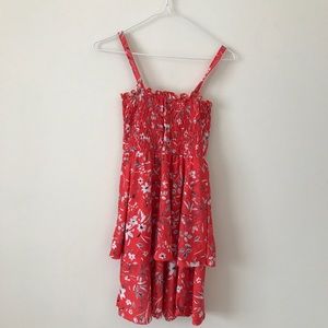 ASOS Shirred Mini Sundress with Tiered Skirt